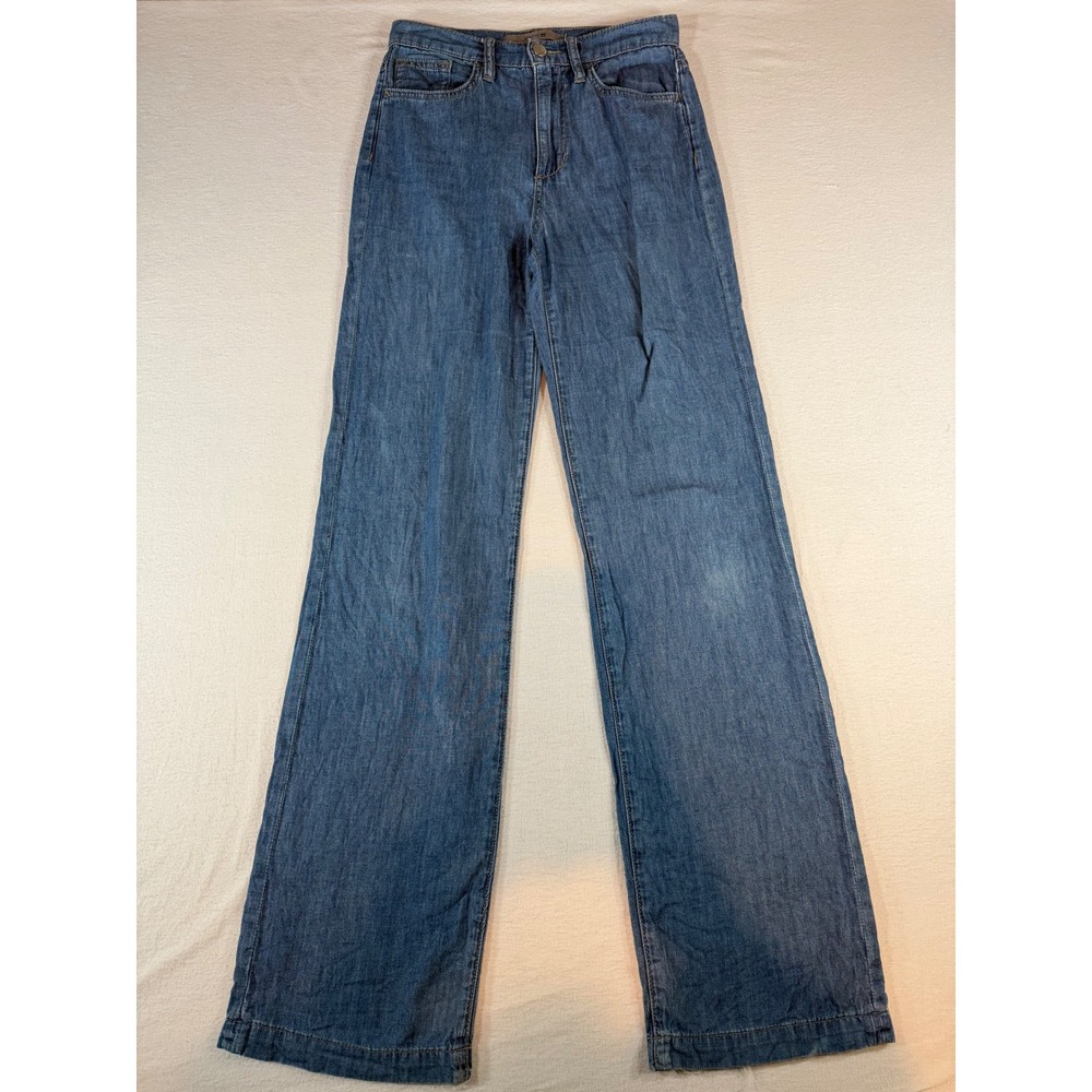 Joes Jeans Janelle High Rise Wide Leg Jeans Blue Denim Size 25